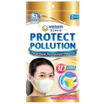 Unicharm Protect Pollution 3D Mask 2Pcs