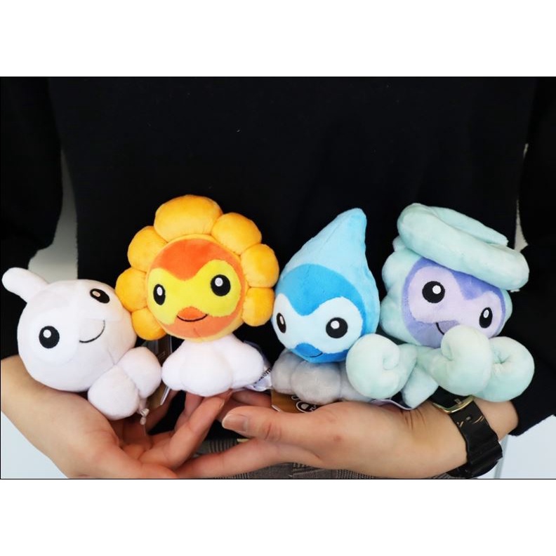ORIGINAL Pokemon Fit Castform Sunny Rainy Snowy Sitting Cuties Boneka Plush doll toy Center Hoenn
