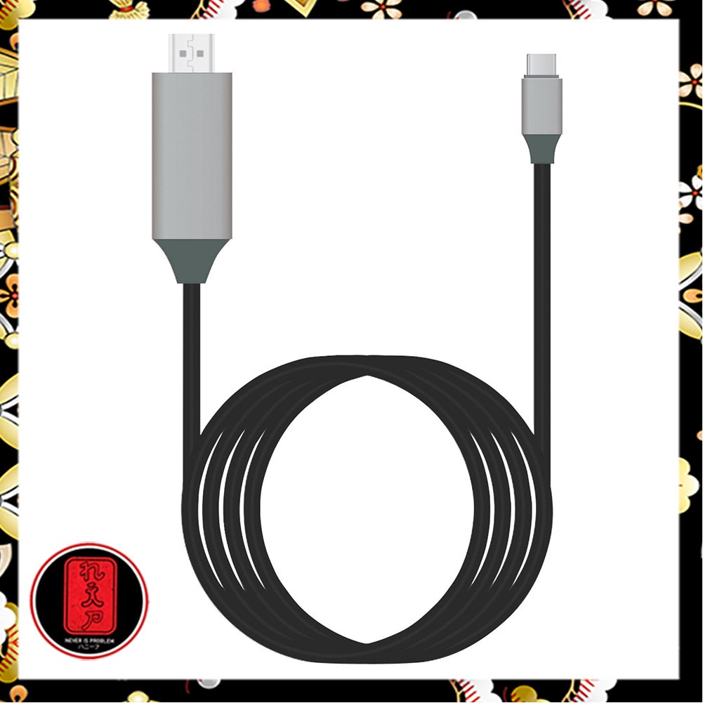 FSU Kabel Konverter USB Type C to HDMI 4K 2 Meter - VUH-05 - Black