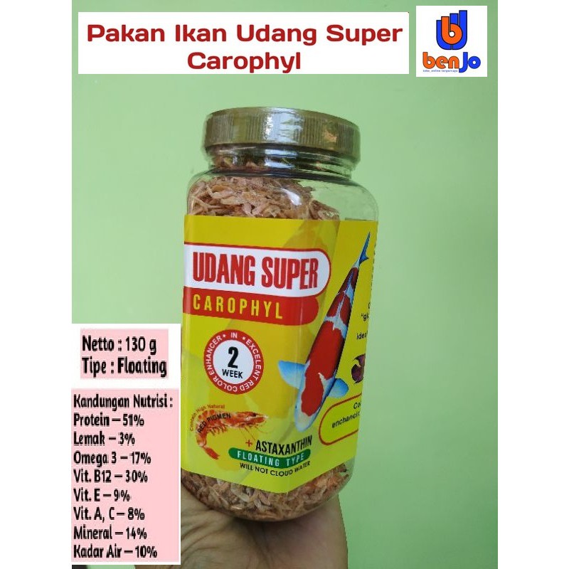 UDANG KERING SUPER RED CAROPHYL ASTAXANTHIN PAKAN IKAN FLOATING