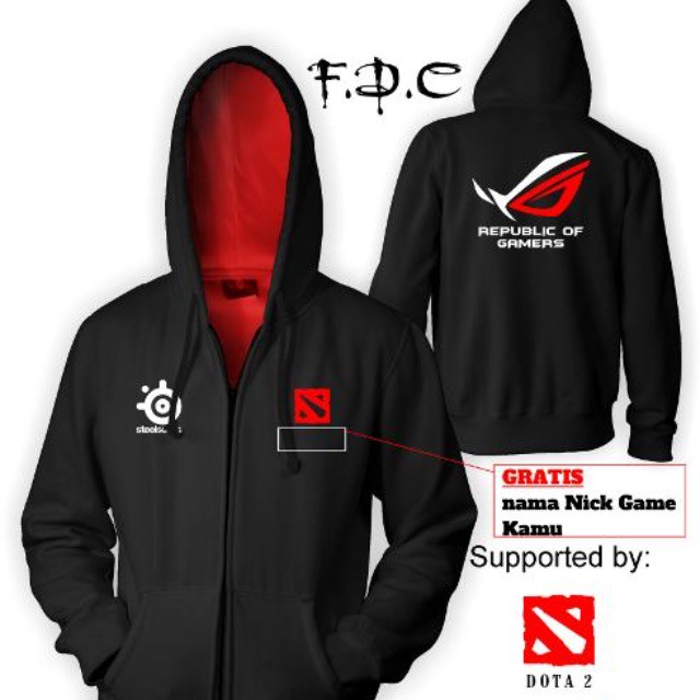 (BEST SALE)  Jaket game, jaket dota, custom jaket suka suka  -Troy.co