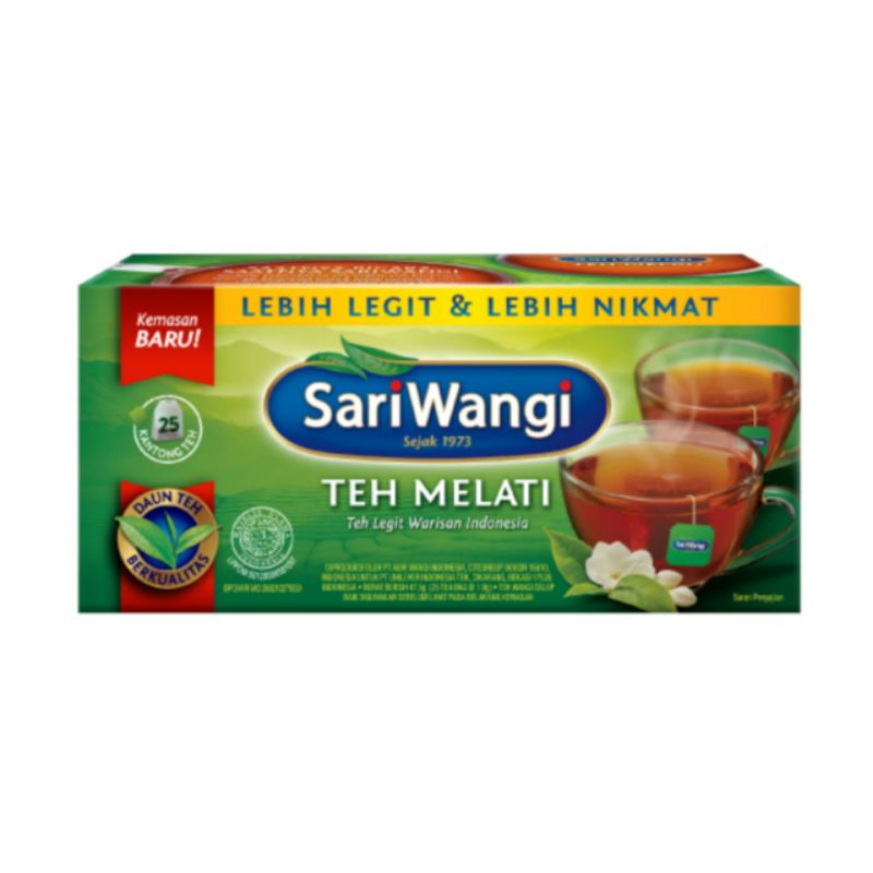 

TEH | SARIWANGI TEH MELATI ISI 25 TEA BAGS | TEH SARIWANGI | TEA