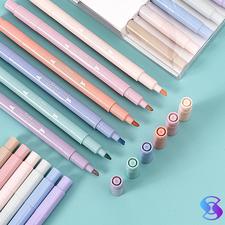 

ア MULTICOLOR pena stabilo siswa 6PCS/SET Stabilo / highlighter pastel 6 colors warna