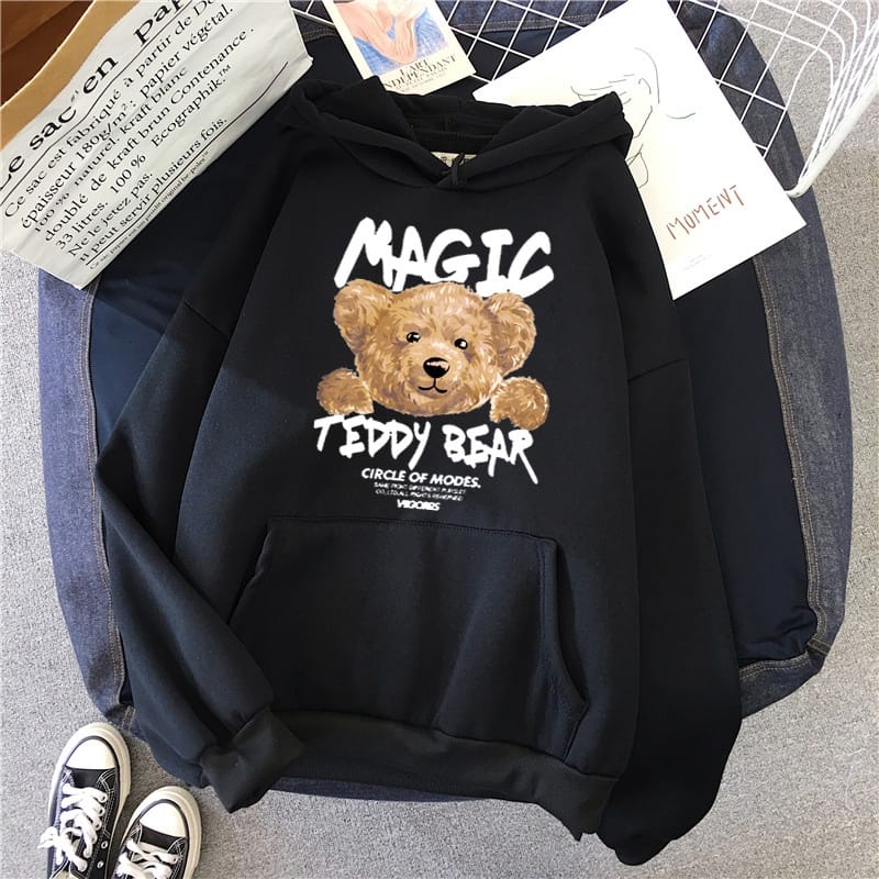 MYSTIQUE.ID-HOODIE MAGIC TEDDY BEAR LUCU DAN AESTHETIC