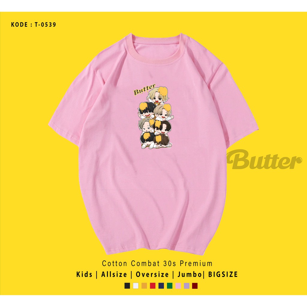 T0539 T-SHIRT / KAOS UNISEX / TUMBLR TEE / REAL PICTURE KPOP BTS BUTTER ANIME / IMPORT / ARMY