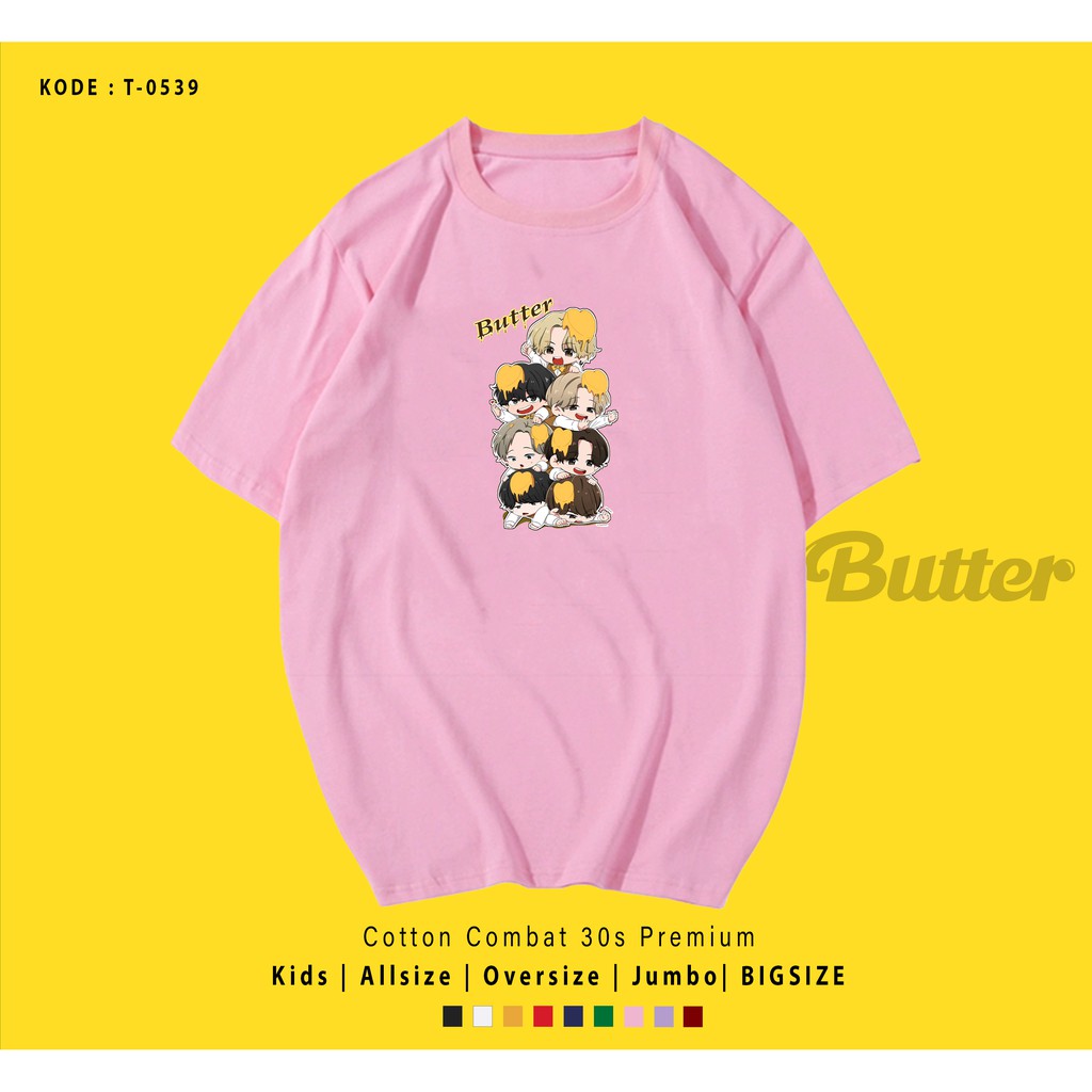 T0539 T-SHIRT / KAOS UNISEX / TUMBLR TEE / REAL PICTURE KPOP BTS BUTTER ANIME / IMPORT / ARMY