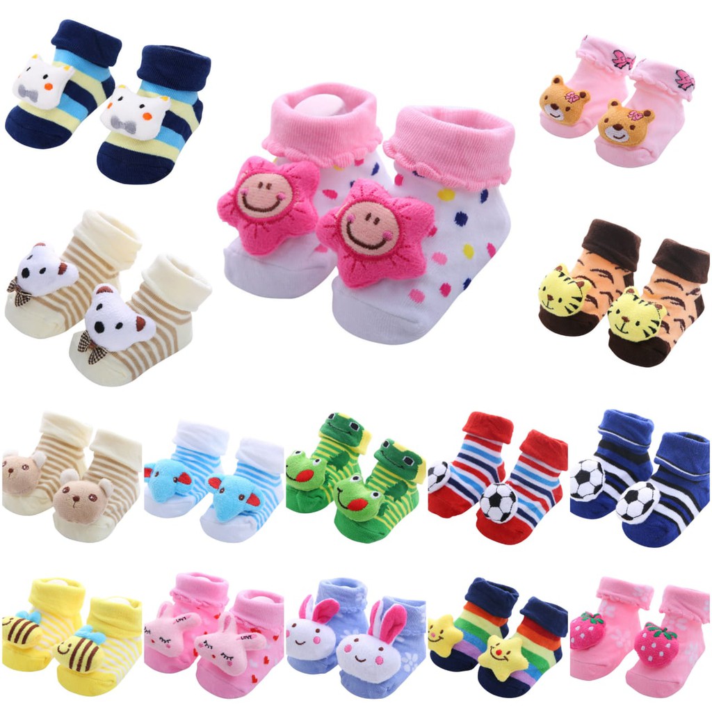 KAOS KAKI BAYI KARAKTER BONEKA 3D KAOS KAKI LUCU ANAK 0-1 TAHUN TEBAL HANGAT DENGAN ANTI SLIP