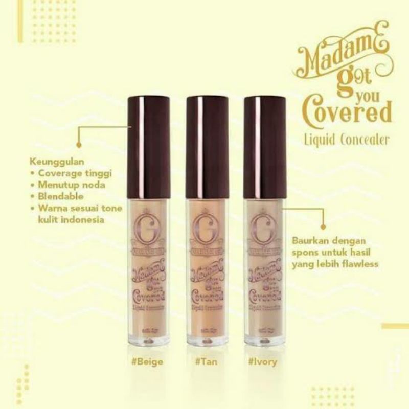 MADAME GIE GOT YOU COVERED Liquid Concealer ❤ jselectiv ❤ Concealer (Konsiler) MADAME GIE - ORI✔️BPOM✔️COD✔️