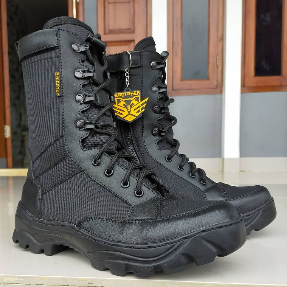 Sepatu Pdl Haka Weba BROTRHER Kulit Sapi Asli Sepatu PDL Tni Polri Security Satpam Sepatu Boots Pria