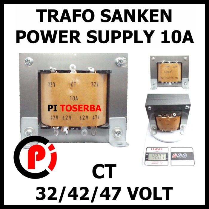 SANKEN Trafo 10A CT 47V Transformator Power Supply Step Down 47 Volt