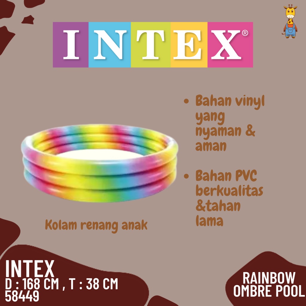 Intex 58449 Rainbow Ombre Pool 168x38cm