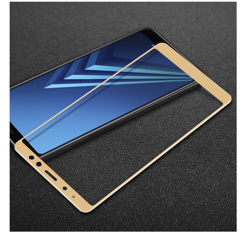 Tempered Glass Samsung Galaxy A8 2018 Full Cover - GOLD/ ANTI GORES SAMSUNG GALAXY A8 GOLD