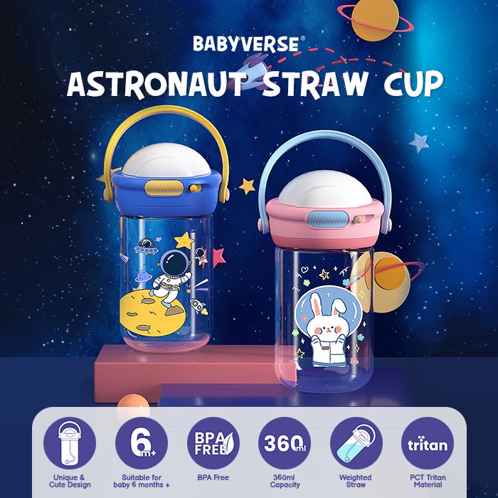 Moro Moro by Babyhood Straw Cup Astronaut 360ml BBV-1241