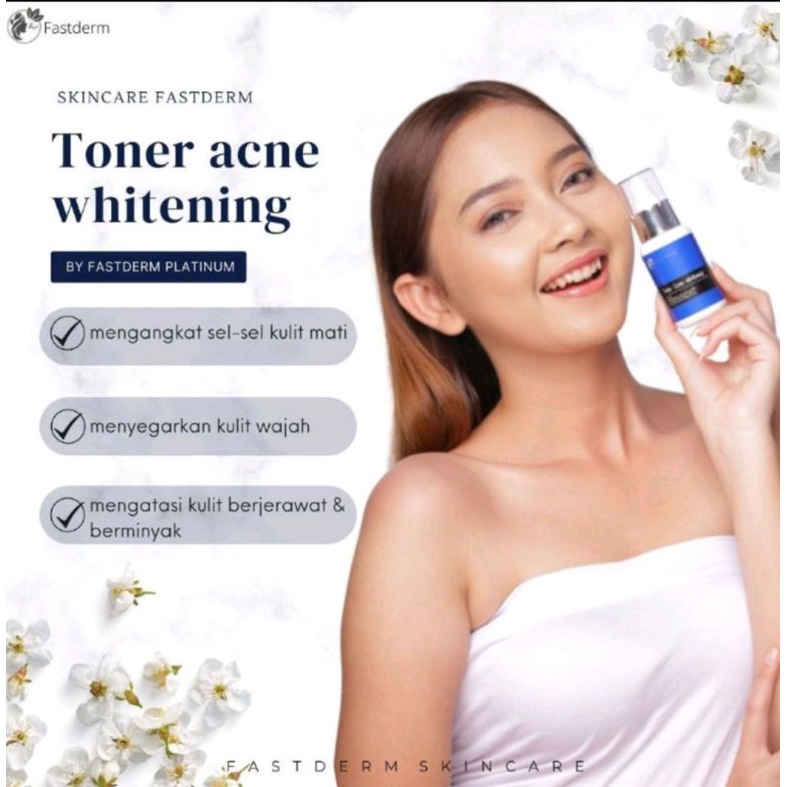[COD] FAST DERM TONER PLATINUM BIRU NEW / PEMBERSIH WAJAH UNTUK KULIT NORMAL , FLEK DAN JERAWAT/ TON