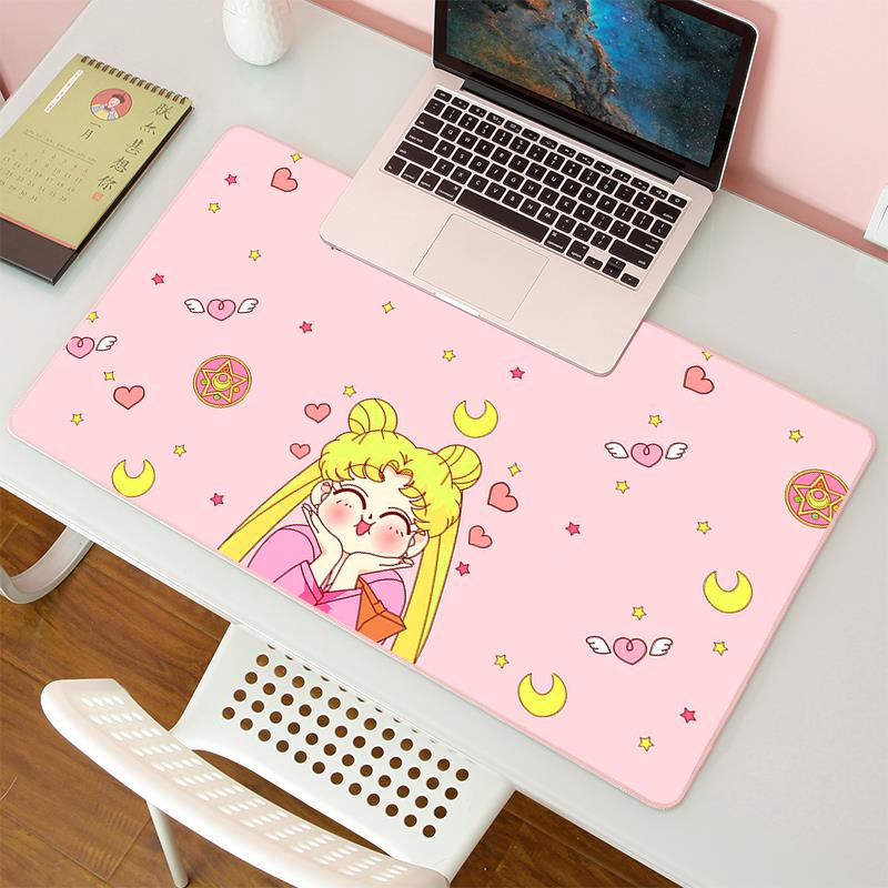 Japanese Maid Warrior Cute Girl Desk Mat Anime Moon Hare Pad