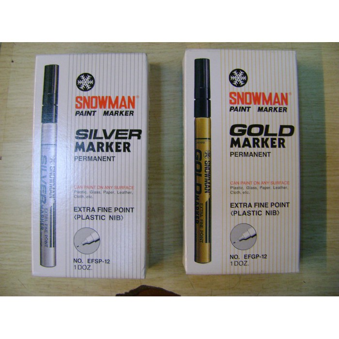 

Spidol Snowman Marker Extra Fine Silver & Gold