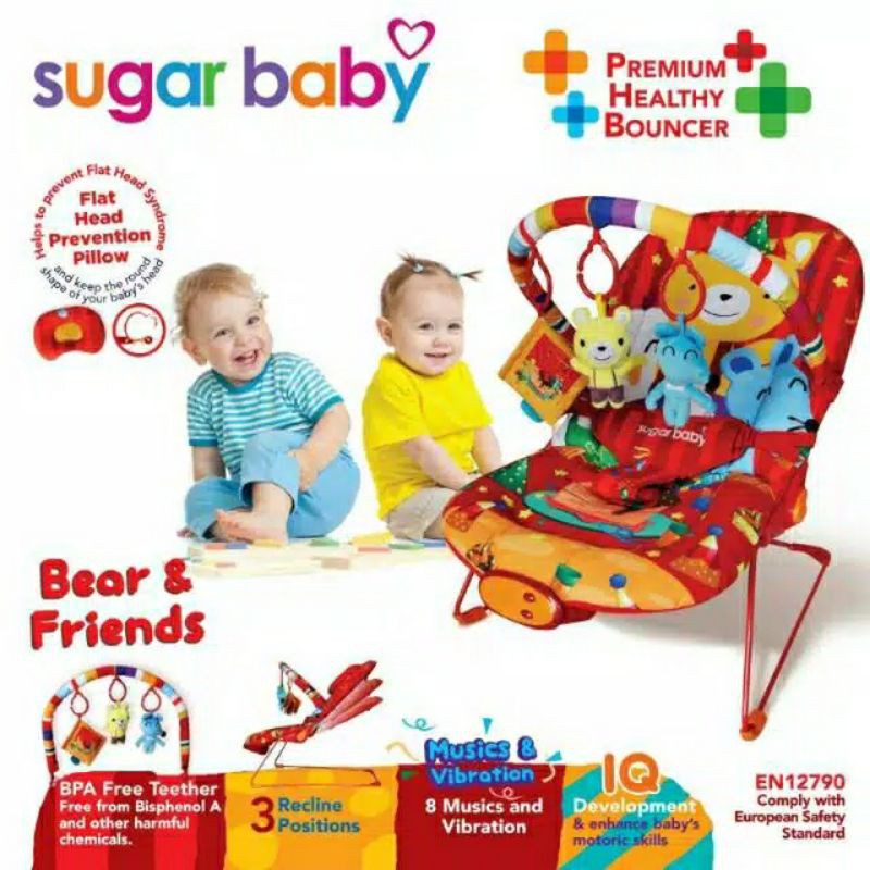 SUGAR BABY PREMIUM HEALTHY BOUNCER 3RECLINE ❤️ FREE BUBBLE WRAP