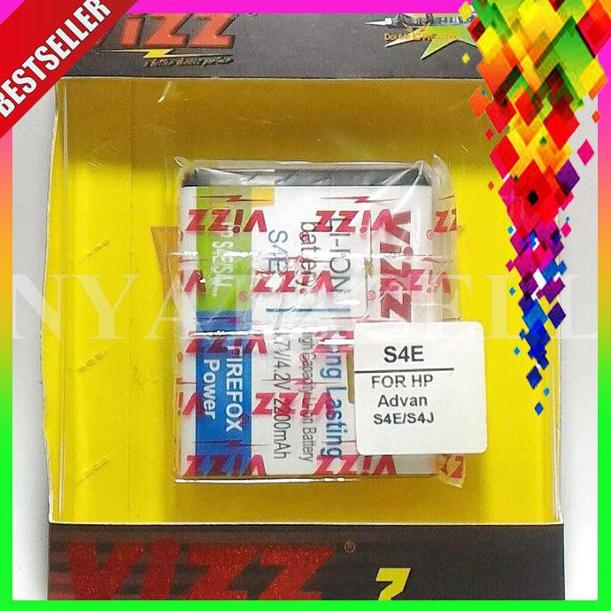 PROMO ADVAN S4E S4J BATERAI VIZZ DOUBLE POWER 2200MAH BERKUALITAS