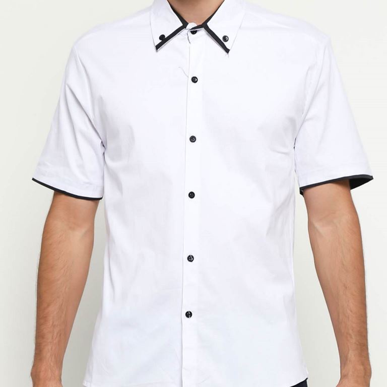 HipNop GHERY KEMEJA PRIA LENGAN PENDEK SLIMFIT ATASAN PRIA LENGAN POLOS COWOK COWO FORMAL KASUAL