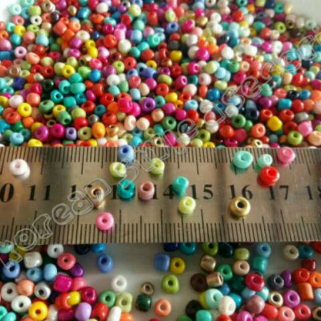 mote pasir /mote warna warni / glass beads 1 PACK