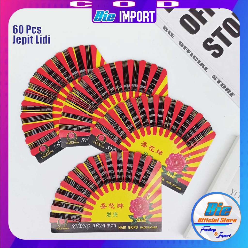 60 Pcs Jepit Lidi Black Seriesl Impor Best Seller