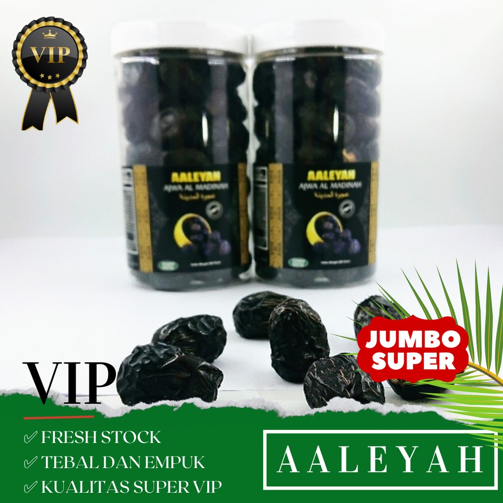 KURMA AJWA VIP 500 GRAM AALEYAH JUMBO SUPER PREMIUM GRADE A++