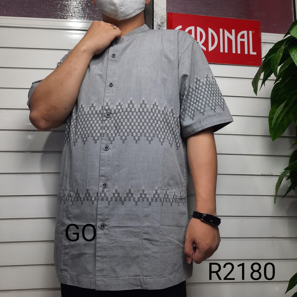 gos  2XL BIG SIZE CARDINAL KEMEJA KOKO Taqwa Pakaian Pria Original Baju Muslim Jumbo Lengan Pendek