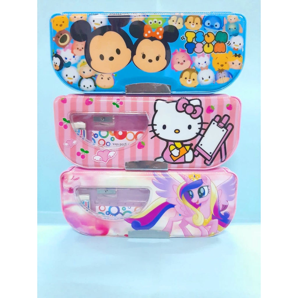 

Tempat Pensil Pencil Case Magnet Anak Karakter Murah 5191-D Lucu Set dengan Pensil, Penggari dan Penghapus