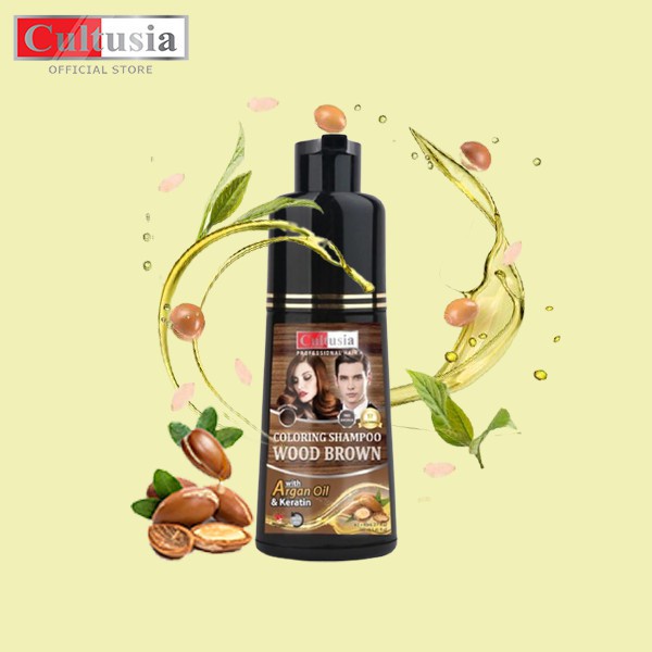 Cultusia Coloring Shampoo Original Wood Brown with Argan Oil &amp; Keratin 160ml