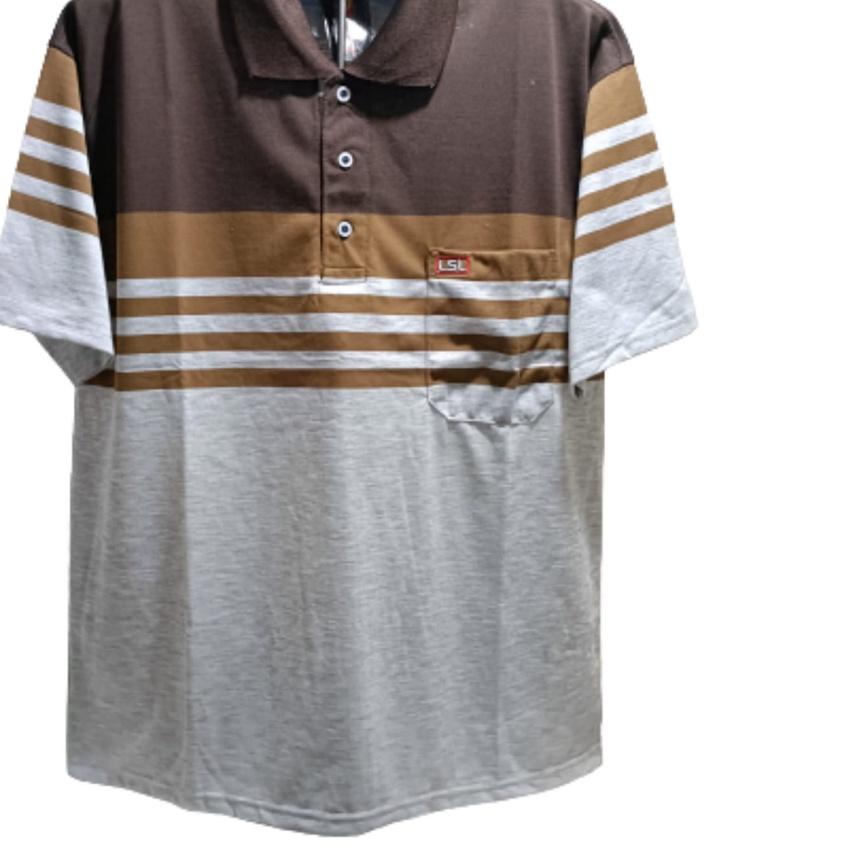 ➪ SIZE L XL XXL KAOS KERAH ORANG TUA / KAOS KERAH SALUR ➷