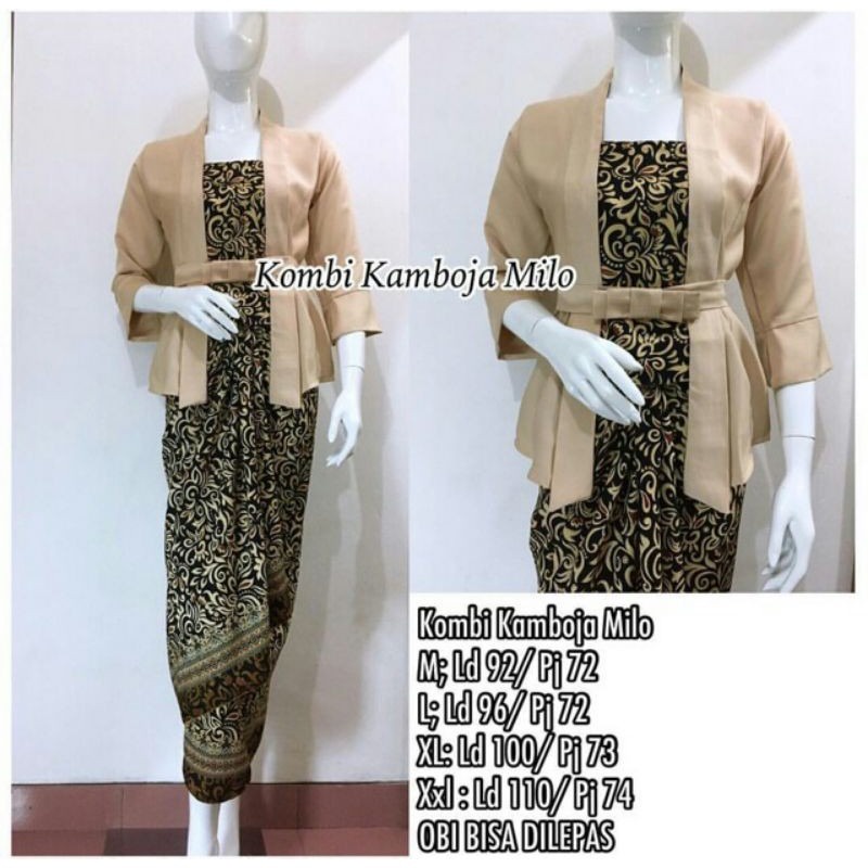 SETELAN KEBAYA WANITA ELNIRA / COMBI PINK FANTA DAN WARNA LAIN