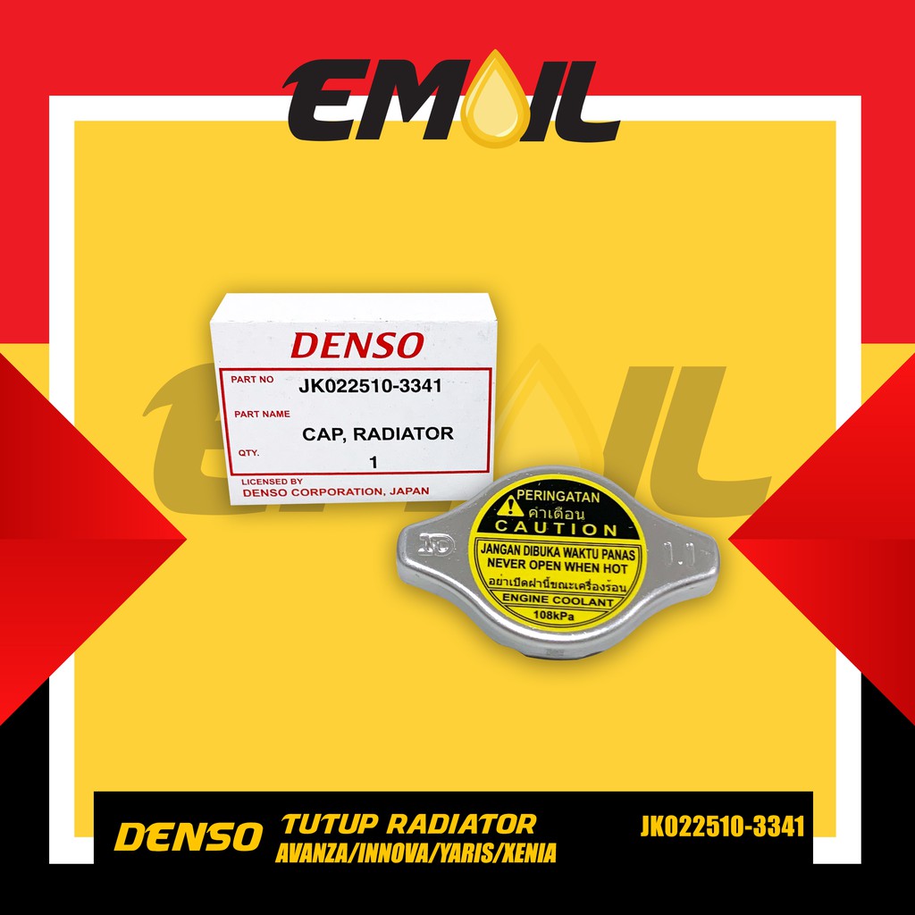 TUTUP RADIATOR 1.1 DENSO AVANZA INNOVA YARIS XENIA ASLI 3341