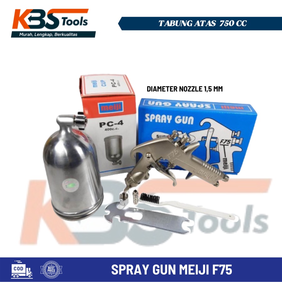 Spray Gun MEIJI F75 Tabung Atas / Semprot Cat F 75 kualitas bagus / spoid
