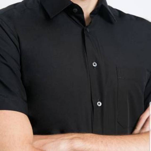 Kemeja Alisan polos Lengan pendek