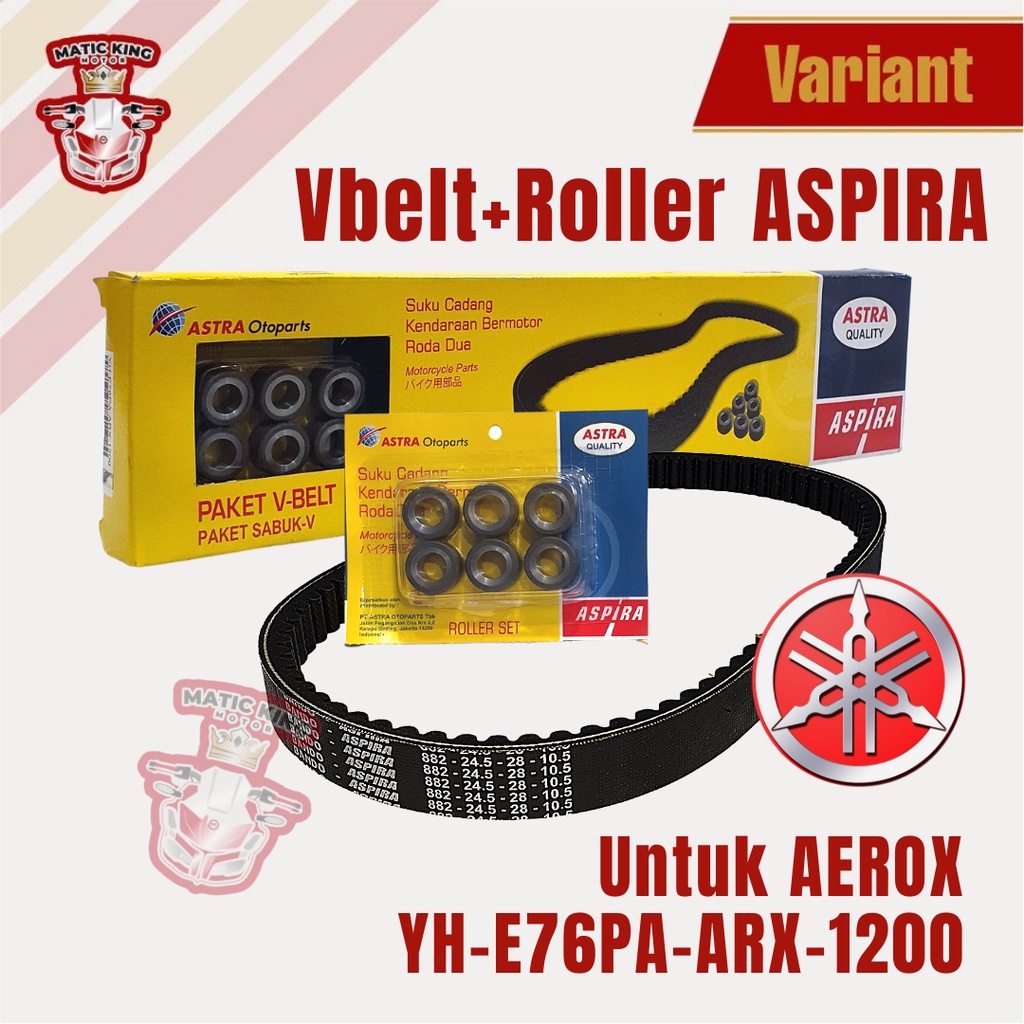 Vanbelt v belt Van belt fanbelt kit set assy Yamaha Aerox Lexi 125 155 YH-E76PA-LEX-1200 Aspira Astra Otoparts