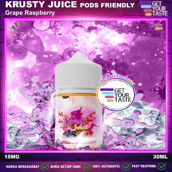 Liquid Krusty Juice Pods Friendly Grape Raspberry 30ML by Java Juice