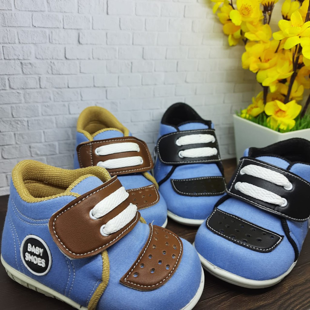 [TAMAN SEPATUKU] SEPATU TRENDY MURAH SNEAKER ANAK LAKI-LAKI BABY SHOES 12 3 TAHUN SOL BUNYI CIT CIT GAX10