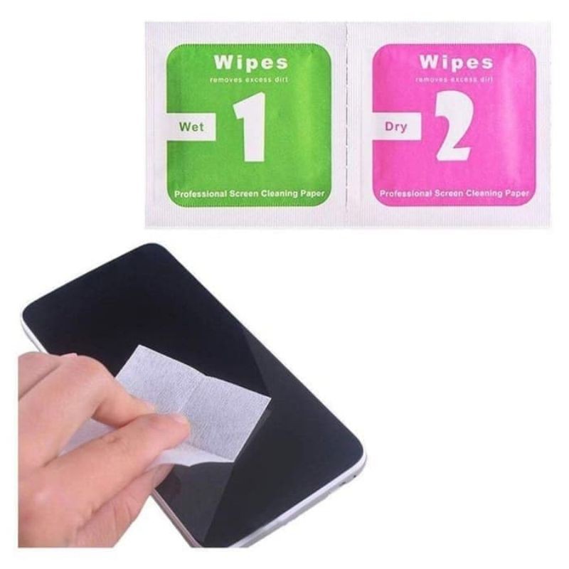 Tisu Tempered Glass WIPES WET AND DRY