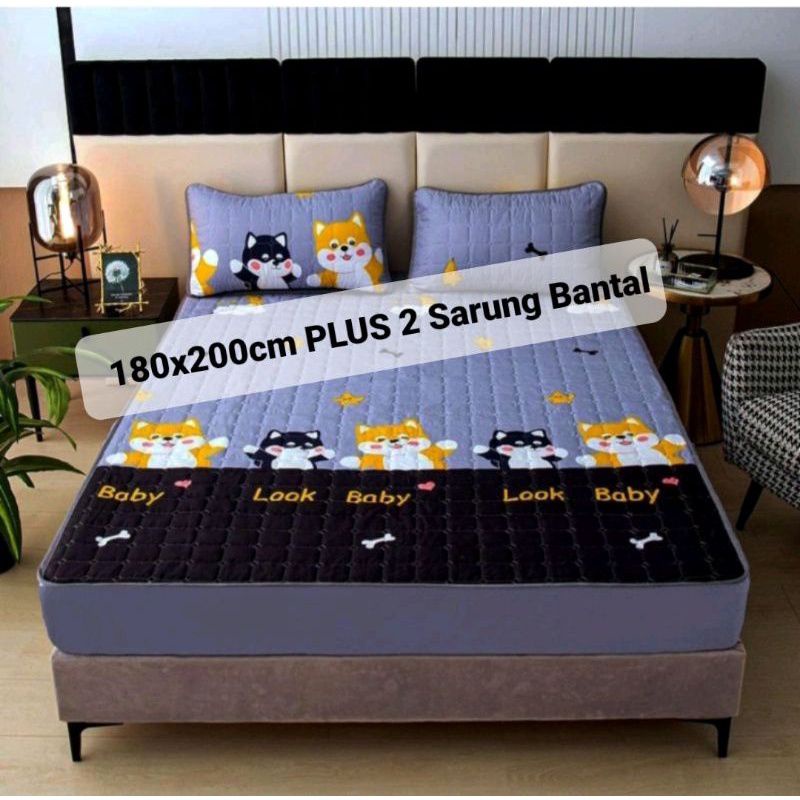 SPREI WATERPROOF IMPORT 180x200 DAN 160x200   SEPREI ANTI  OMPOL ANTI AIR