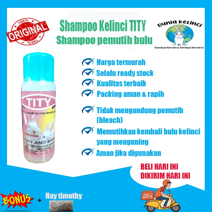 SHAMPOO KELINCI PEMUTIH BULU TITY BERSIH WANGI Shampo