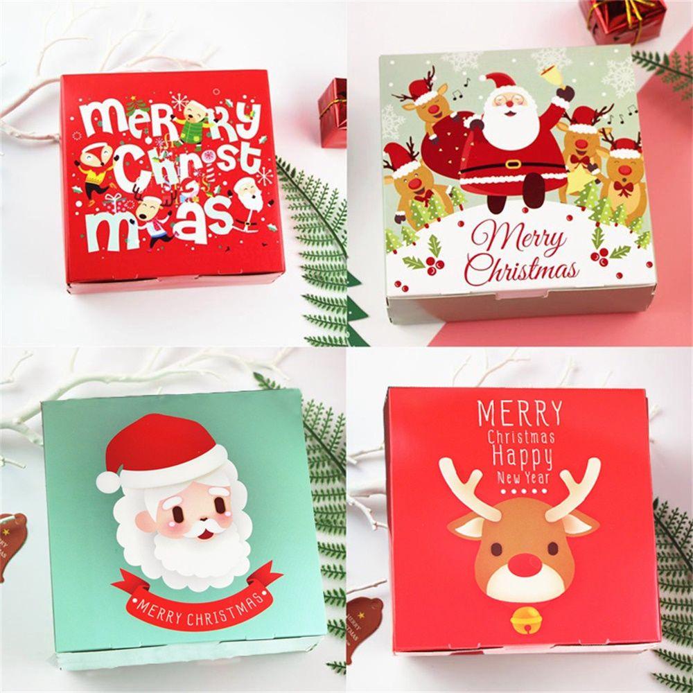 Solighter Kotak Perlakuan Hadiah Kualitas Tinggi Desain Hello Christmas DIY Paper Box Candy Storage