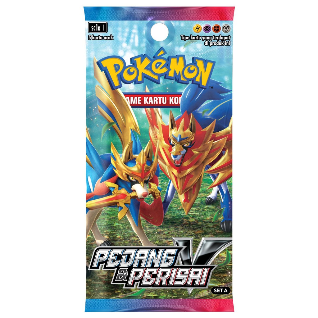 Pokemon TCG Indonesia V6 Set A Box Pedang & Perisai 80034