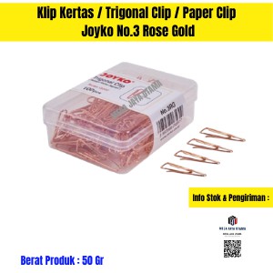 

Klip Kertas / Trigonal Clip Joyko No.3 Rose Gold