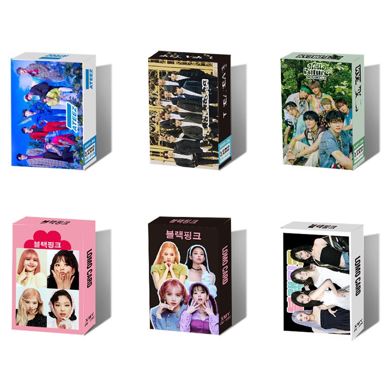 30pcs / set Kartu Foto LOMO Kpop Album Red Velvet X1 JBJ LISA The Nine ATEEZ EXO