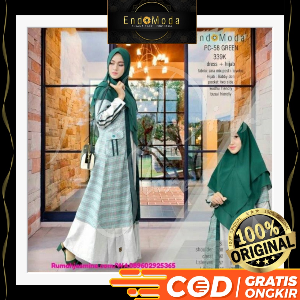 [Baru] Endomoda Gamis Muslimah PC 58 Ready