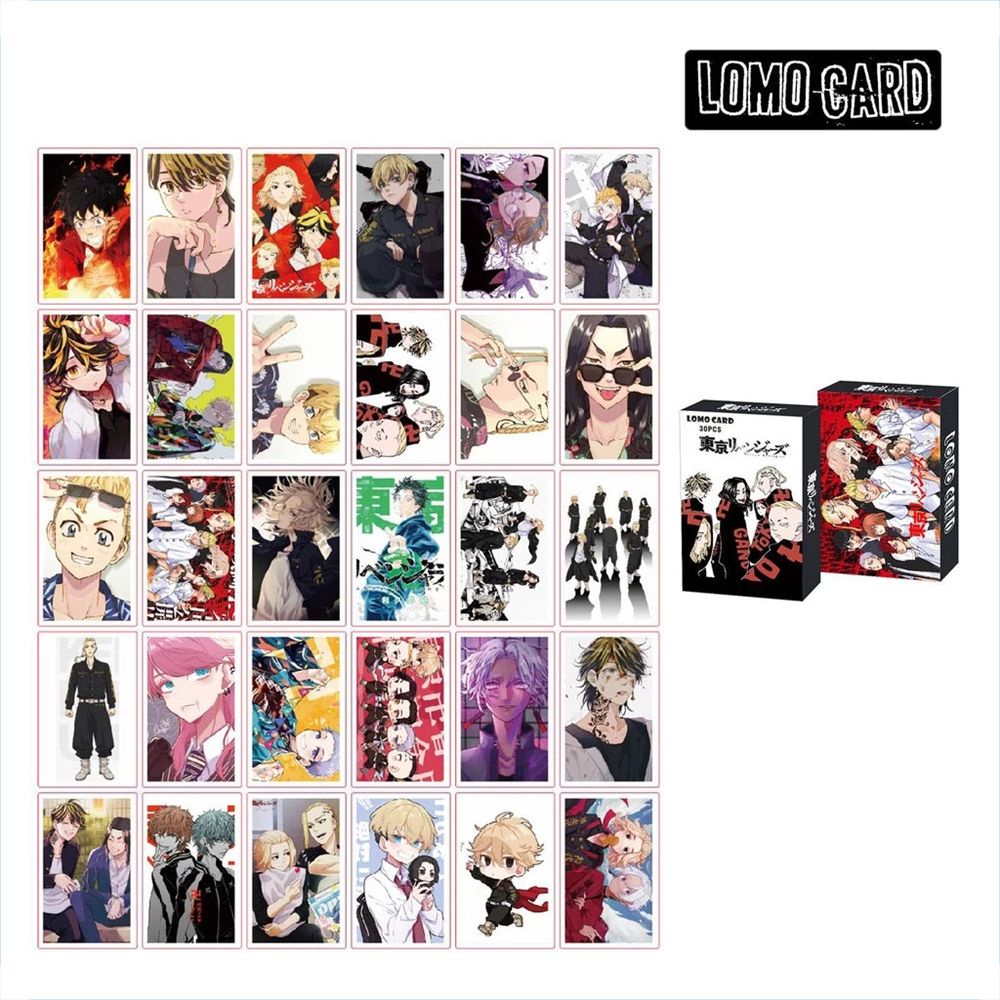 Lanfy 30pcs / set Kartu Pos Lomo Mini Motif Anime Tokyo Revengers Mitsuya Takashi Sano Manjirou Mato Chifu