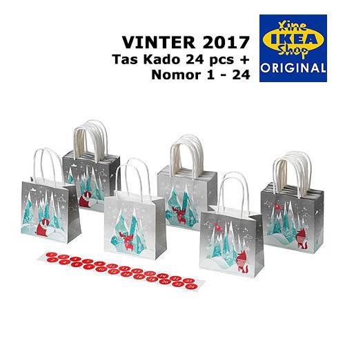 

VINTER 2017 Tas Kado Natal + Stiker 24 Pcs