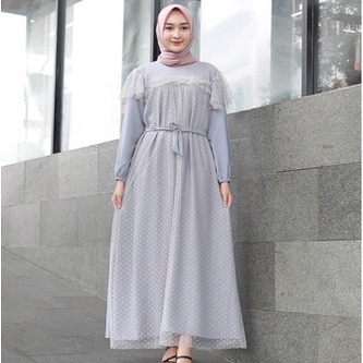 Baju Gamis Kondangan Fashion Wanita Muslim Jumbo Ld 120 130 140 cm MIRA DRESS