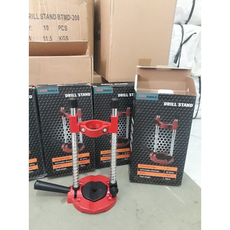Dudukan Mesin Bor Bisa Miring Bisa Lurus Mobile Drill Stand Guide Holder Bracket Braket Jig Penahan Pegangan Tangan