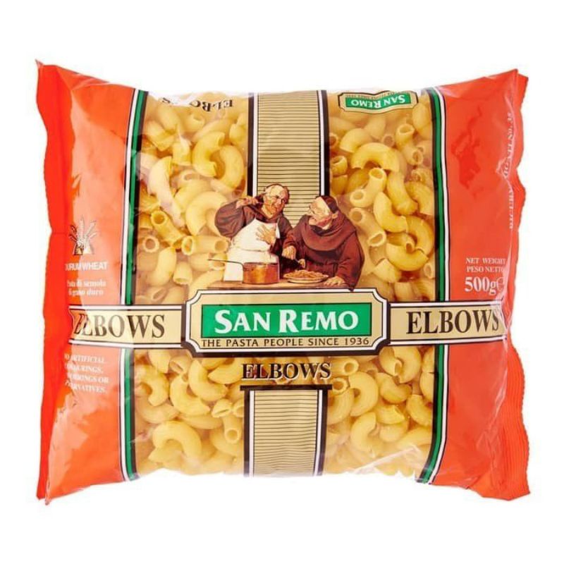 

SANREMO MACARONI ELBOW 500GR #35, PASTA MAKARONI SIMPLE DAN PRAKTIS